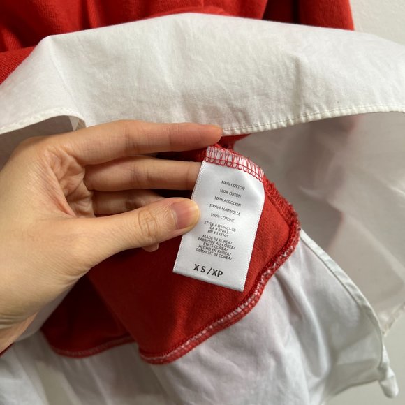 Anthropologie Eri + Ali Combination Poplin Top XS - Picture 5 of 6